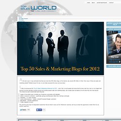 Top 50 Sales & Marketing Blogs for 2012