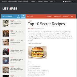 Top 10 Secret Recipes