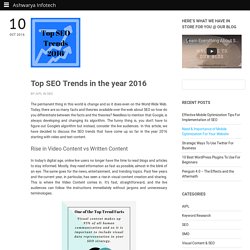 Top SEO Trends in the year 2016