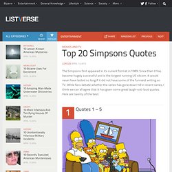 Top 20 Simpsons Quotes