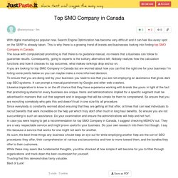 Top SMO Company in Canada