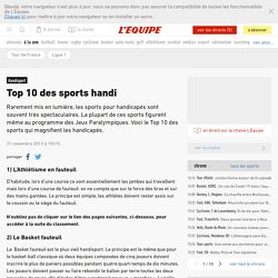 Top 10 des sports handi - Handisport