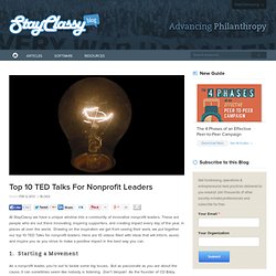 Top Ten TED Talks for Nonprofit Leaders