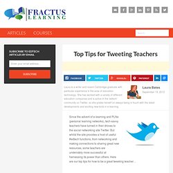 Top Tips for Tweeting Teachers