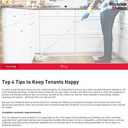 Top 4 Tips to Keep Tenants Happy