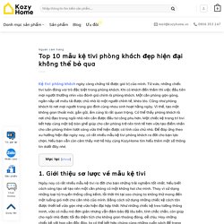 Top 10 mẫu kệ tivi phòng khách đẹp hiện đại không thể bỏ qua