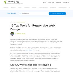 16 Top Tools for Responsive Web Design