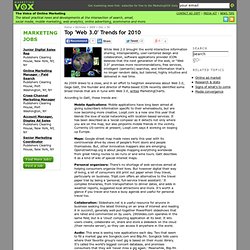 Top 'Web 3.0' Trends for 2010