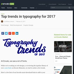 Top trends in typography for 2017