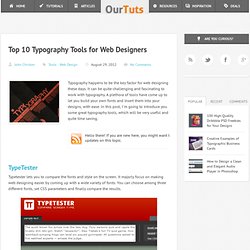 Top 10 Typography Tools for Web Designers