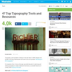 47 Top Typography Tools and Resources
