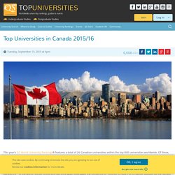 Top Universities in Canada 2015/16