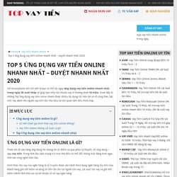 Top 5 ứng dụng vay tiền online nhanh nhất – duyệt nhanh nhất 2020 - Top Vay Tiền Nhanh Online