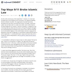 Top Ways 9/11 Broke Islamic Law