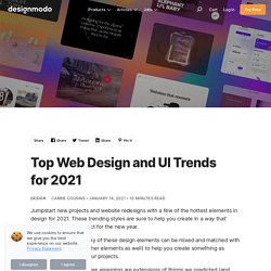 Top Web Design and UI Trends for 2021