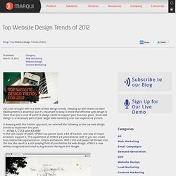 Top Website Design Trends for 2012