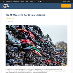 Wrecking Cars Melbourne - CarpartAU