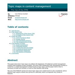 Topic maps in content management