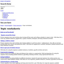 Topic worksheets |