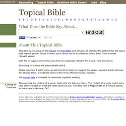 Topical Bible - Bible Verses by Topic
