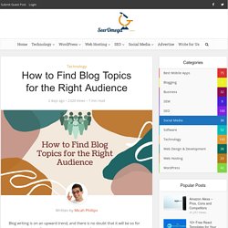 How to Find Blog Topics for the Right Audience