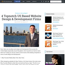 4 Topnotch US Based Website Design & Development Firms