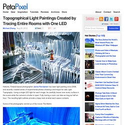 Topographical Light Paintings Created by Tracing Entire Rooms with One LED