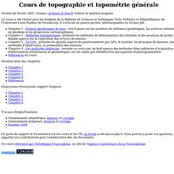 Cours de topographie et topométrie générale - MST ULP 2002