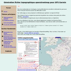 Génération fichier topographique Openstreetmap pour GPS Garmin