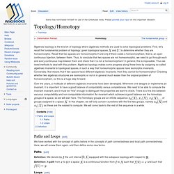 Topology/Homotopy