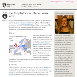 Tio topplistor du inte vill vara utan