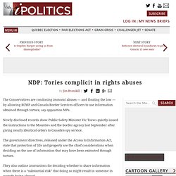 NDP: Tories complicit in rights abuses