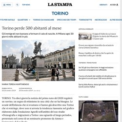 Torino perde 500 abitanti al mese