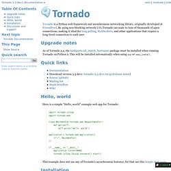 Tornado Web Server