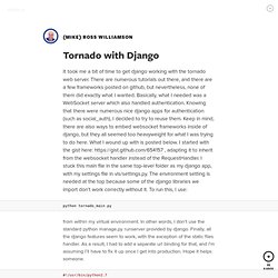 Tornado with django