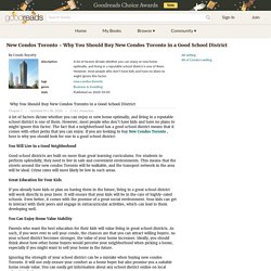 New Condos Toronto - Why You Should Buy New Condos Toronto in a Good School District by Condo Royalty