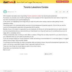 Toronto Lakeshore Condos