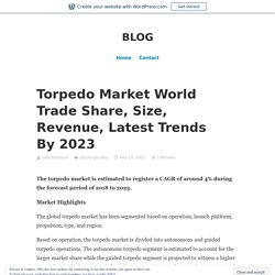 Torpedo Market World Trade Share, Size, Revenue, Latest Trends By 2023 – BLOG