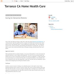 Caring for Dementia Patients