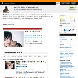 Last.fm Torrent Search Links for Greasemonkey