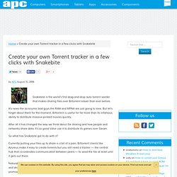 Create your own Torrent tracker in a few clicks with Snakebite