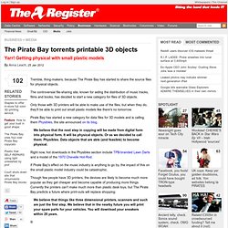 The Pirate Bay torrents printable 3D objects