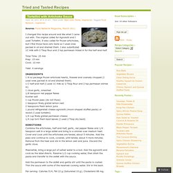 Tortellini with Artichoke Sauce « Tried and Tasted Recipes