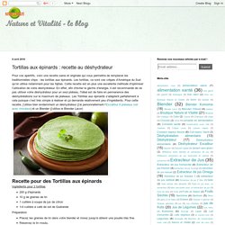 Nature et Vitalité: Tortillas aux épinards : recette au déshydrateur