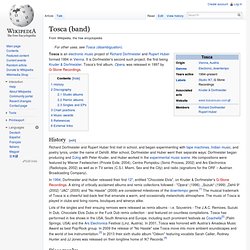 Tosca (band) - Wikipedia, the free encyclopedia