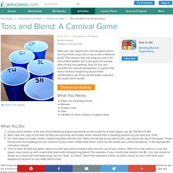 Toss and Blend: A Carnival Game