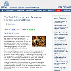 The Total Guide to Keyword Research - Find Your Online Gold Mine