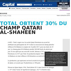 TOTAL obtient 30% du champ qatari Al-Shaheen