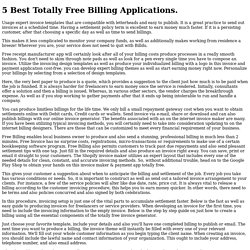 5 Best Totally Free Billing Applications