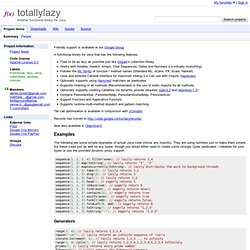 totallylazy - Another functional library for Java